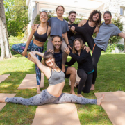 more-than-80-yogis-attempt-to-form-the-longest-warrior-pose-chain-as-they-take-their-zen-to-moore-park-beach